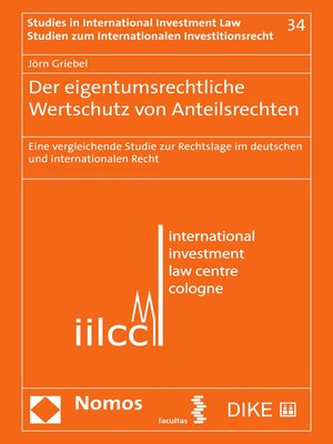 cover image of Der eigentumsrechtliche Wertschutz von Anteilsrechten